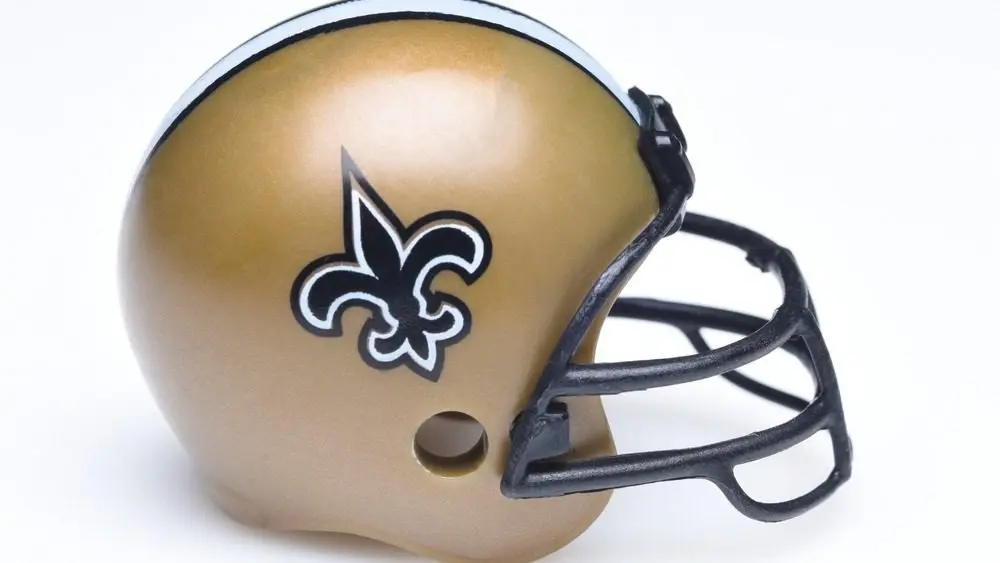 Football Helmet for the New Orleans Saints of the National Football Conference South.