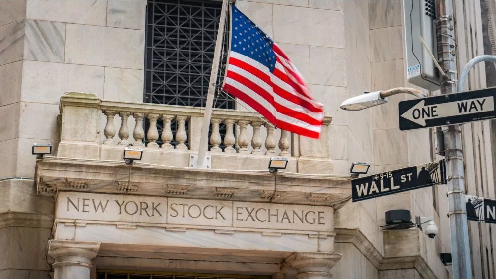 New York Stock Exchange on the corner of Wall Street and New Street