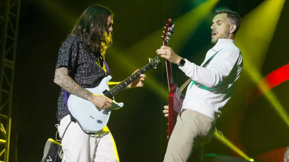 311 performs at the High Times Cannabis Cup in Santa Rosa. Nick Hexum^ in white shirt^ is the bands lead vocalist. Santa Rosa is located North of San Francisco. Santa Rosa^ CA/USA - 6/3/17