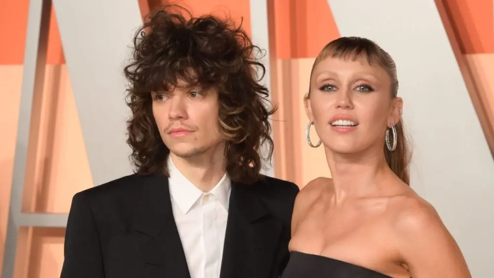 Miley Cyrus and Maxx Morando at the Vanity Fair Party. Los Angeles^ CA. 02MAR2025