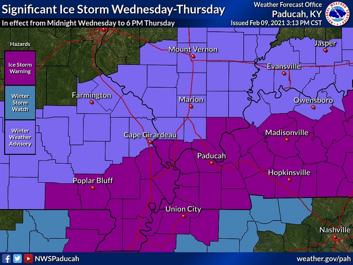 Ice Storm Warning Issued For Wednesday And Thursday | WKDZ
