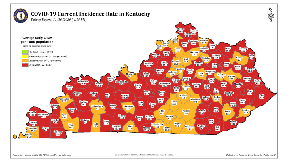 Kentucky Nearing 1,600 COVIDLinked Deaths WKDZ