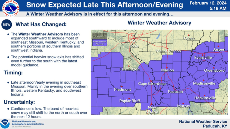 Winter Weather Advisory Issued For Western Kentucky | WKDZ