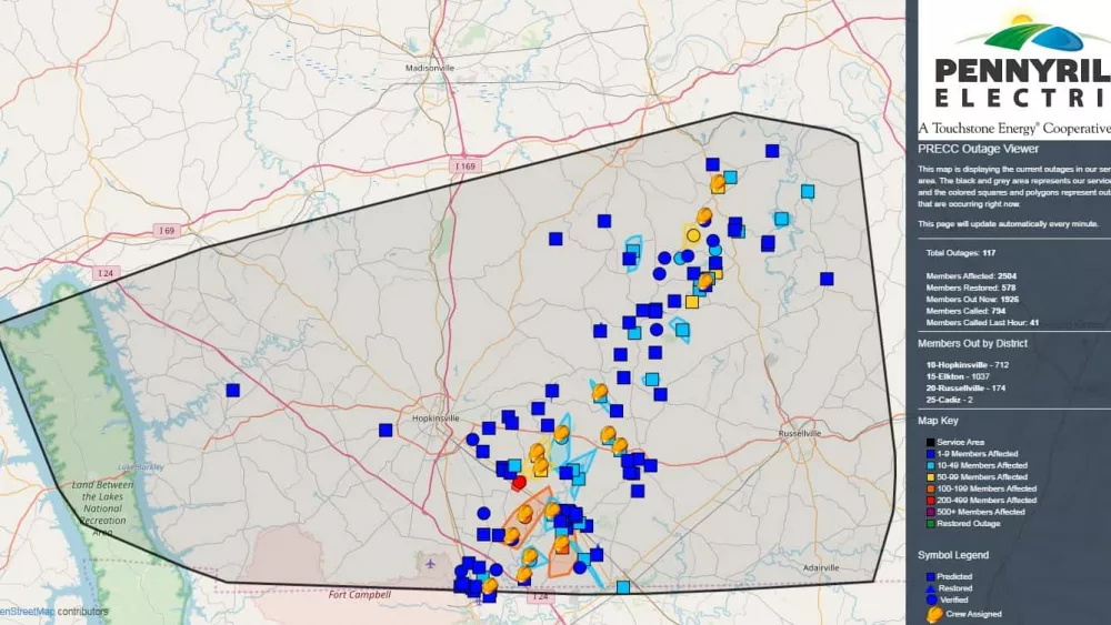 10-am-pennyrile-electric-power-outage-map