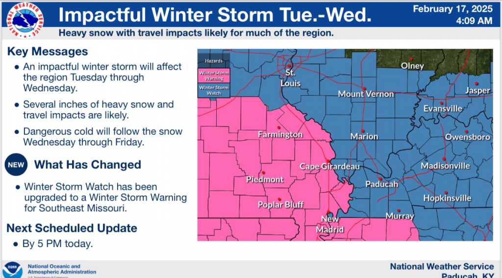 Snow Expected To Blanket Western Kentucky Tuesday Night | WKDZ