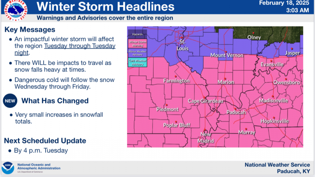 NWS Predicting More Than 4 Inches Of Snow Tuesday Night | WKDZ