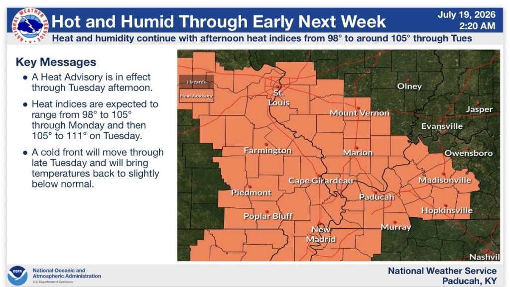 Heat Advisory In Effect With Severe Weather Possible