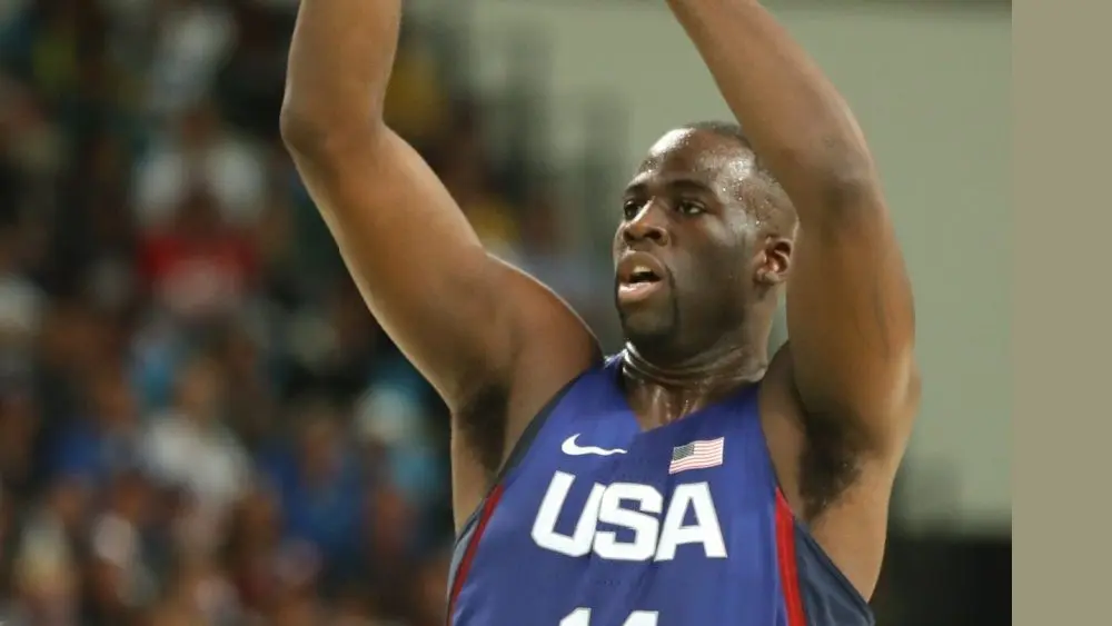 Draymond Green of team United States in action during group A basketball match between Team USA and Australia of the Rio 2016 Olympic Games at Carioca Arena 1 RIO DE JANEIRO^ BRAZIL - AUGUST 10^ 2016