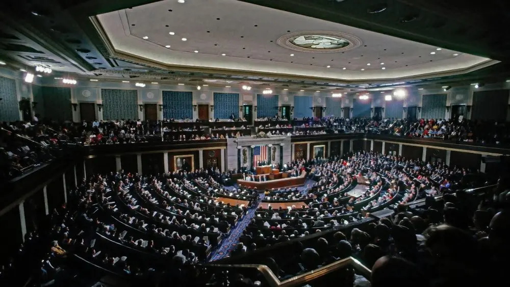 President George H.W. Bush delivers his Address Before a Joint Session of the Congress on the State of the Union Washington^ DC. USA^ January 31^ 1990
