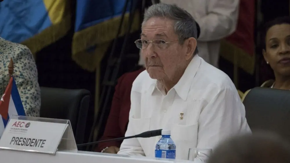 Cuban President Raul Castro at the Opening of the 22nd Meeting of the Association of Caribbean States Ministerial Council Havana^ Cuba. March 10th 2017