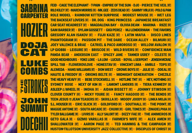 Verticle Lineup 2025 ACL Festival