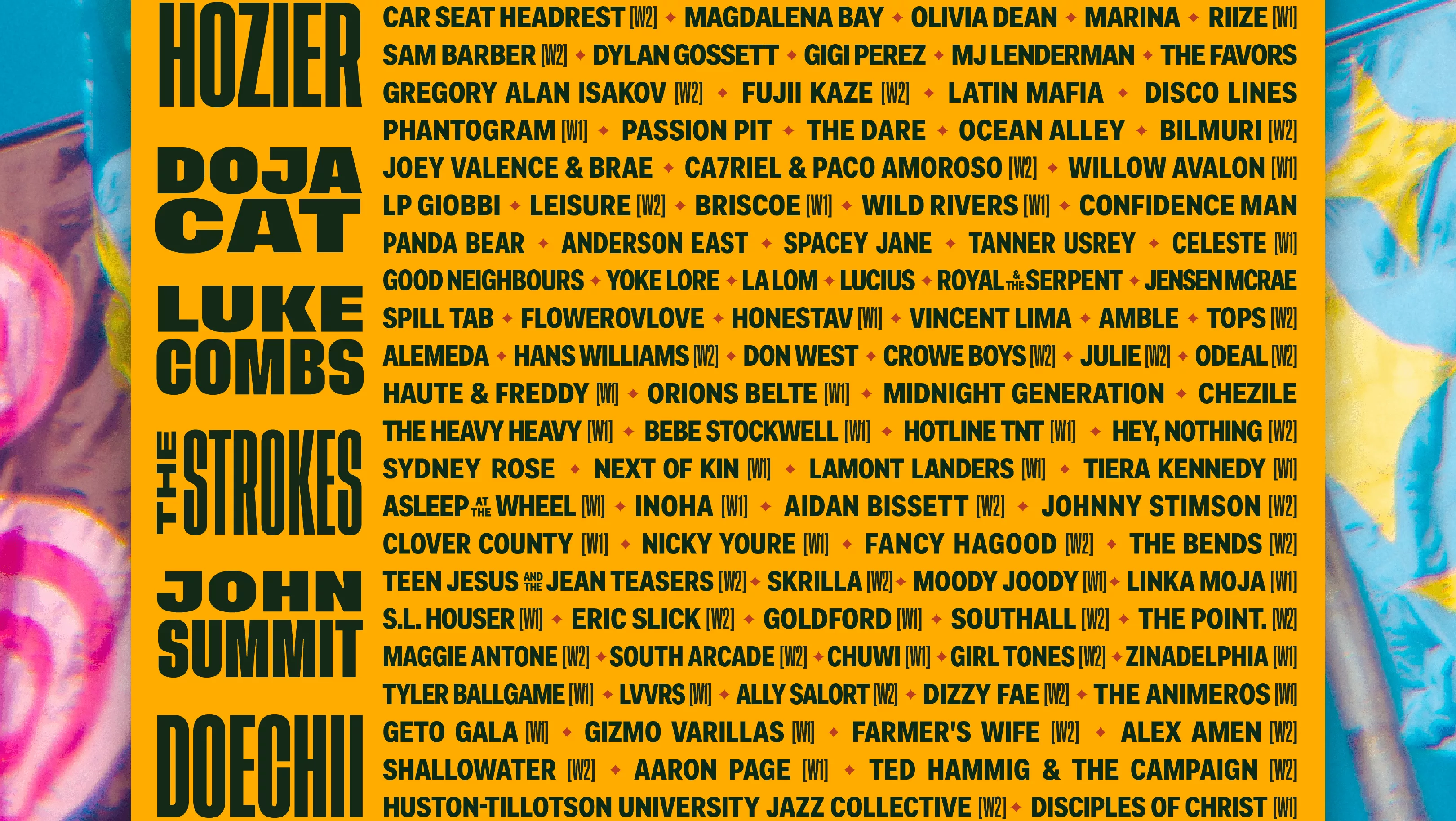 Verticle Lineup 2025 ACL Festival