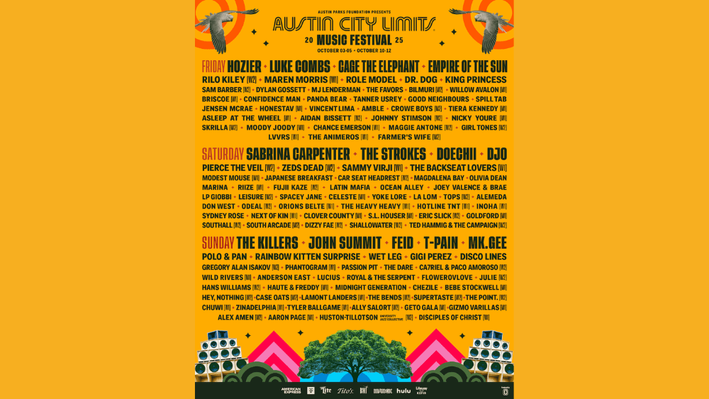 Austin City Limits Festival Announces Lineup by Day for 2025