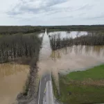 Highway 62 between Nortonville and White Plain (Drone photos from April Duncan)