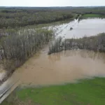 Highway 62 between Nortonville and White Plain (Drone photos from April Duncan)