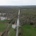 Highway 62 between Nortonville and White Plain (Drone photos from April Duncan)