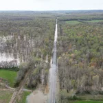 Highway 62 between Nortonville and White Plain (Drone photos from April Duncan)