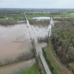 Highway 62 between Nortonville and White Plain (Drone photos from April Duncan)