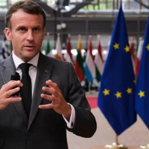 French President Emmanuel Macron arrives at the first face-to-face EU summit since the coronavirus disease (COVID-19) outbreak^ in Brussels^ Belgium June 24^ 2021.