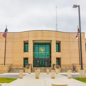 The Catawba County Justice Center and courthouse. NEWTON^ NC^ USA--5/22/19