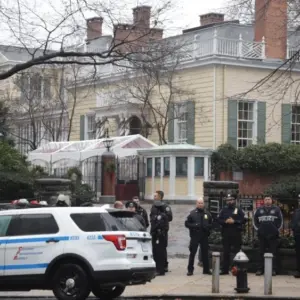 NYPD presence out front of Gracie Mansion in Manhattan New York^ NY - 12/16/2018: