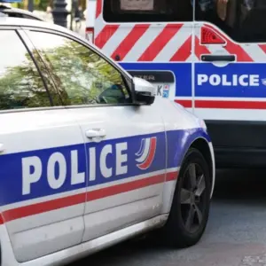 Police cars on the Paris streets. Paris ^France - September 03.2020