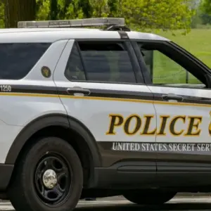 Washington DC^ USA - 30 April 2024: Police patrol car used by the United States Secret Service Uniformed Division