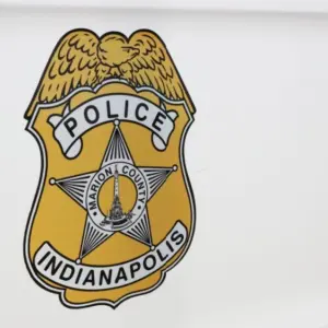 The exterior of an Indianapolis Metropolitan Police car in Indianapolis^ Indiana on June 13^ 2024. IMPD is the law enforcement agency for the city of Indianapolis.