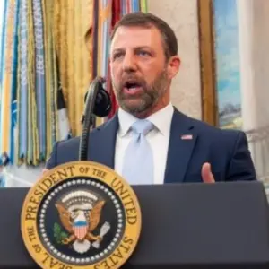 Swearing-in ceremony for former U.S. Senator Markwayne Mullin as he is sworn in as secretary of homeland security in the Oval Office of the White House. Washington^ D.C.^ March 24^ 2026.