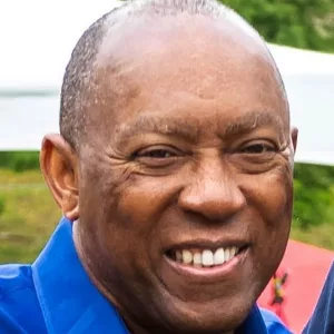 Houston Mayor Sylvester Turner poses for pictures at the Houston Dragon Boat Festival on Buffalo Bayou Houston Texas. Houston^ TX - May 5^ 2018