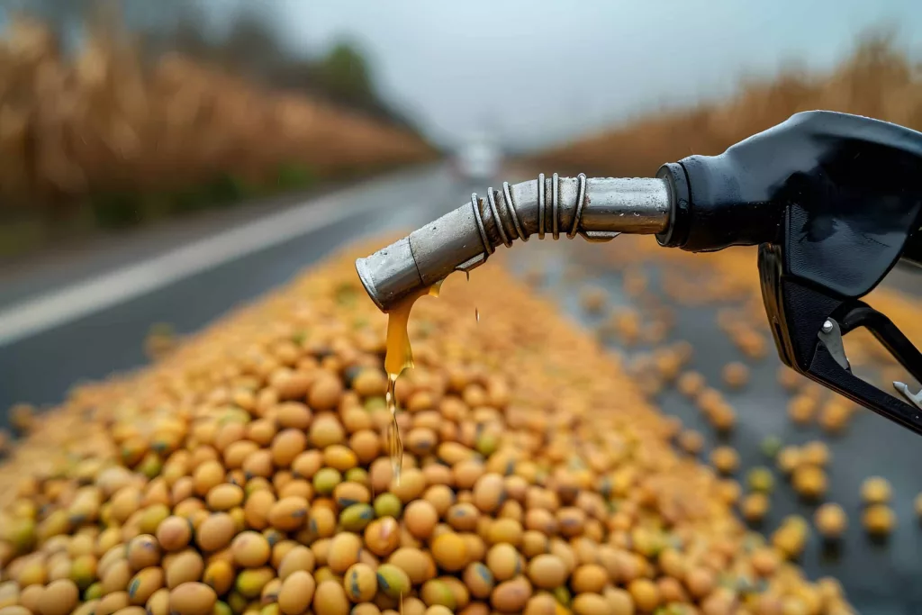 fuel-pump-overlooking-a-pile-of-soybeans-on-a-rural-road-2
