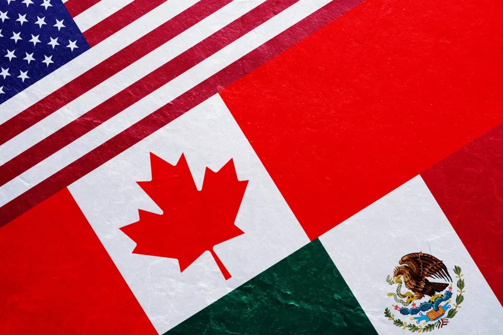 usmca-united-states-mexico-canada-agreement-us-canadian-and-mexican-flags