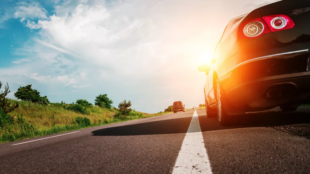 black-car-on-asphalt-road