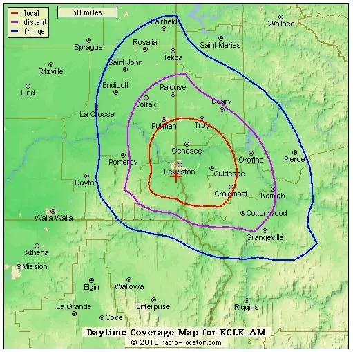 KCLK-AM-Coverage-Map