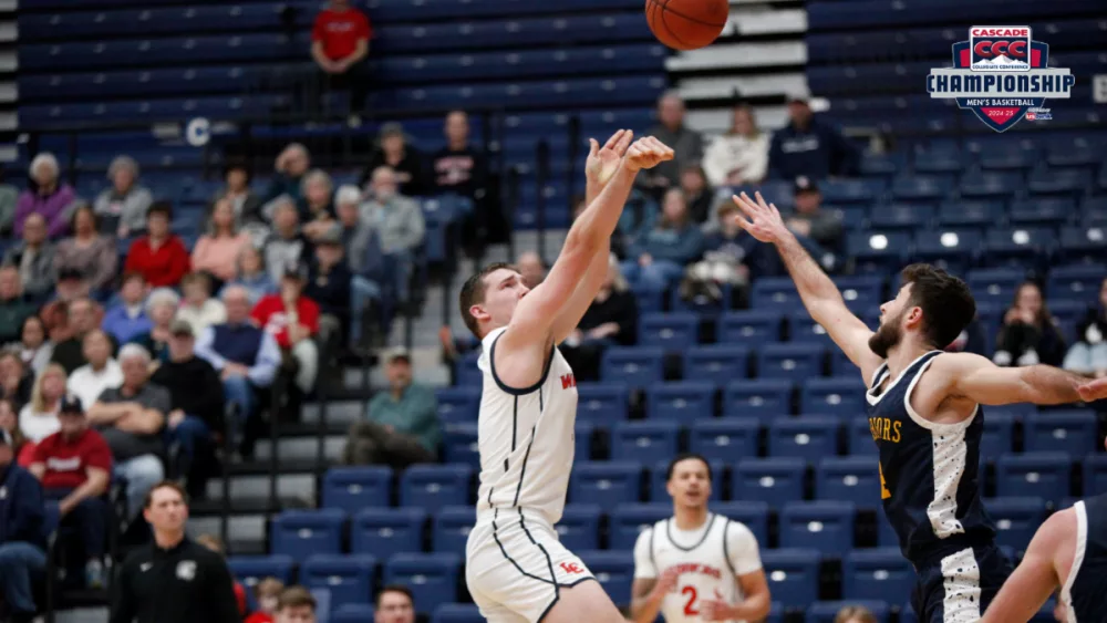 Lustig’s 1000th Point Helps LCSC Men Advance in Conference Tournament