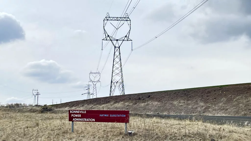 The Bonneville Power Administration (BPA) substation near Hatwai, Idaho