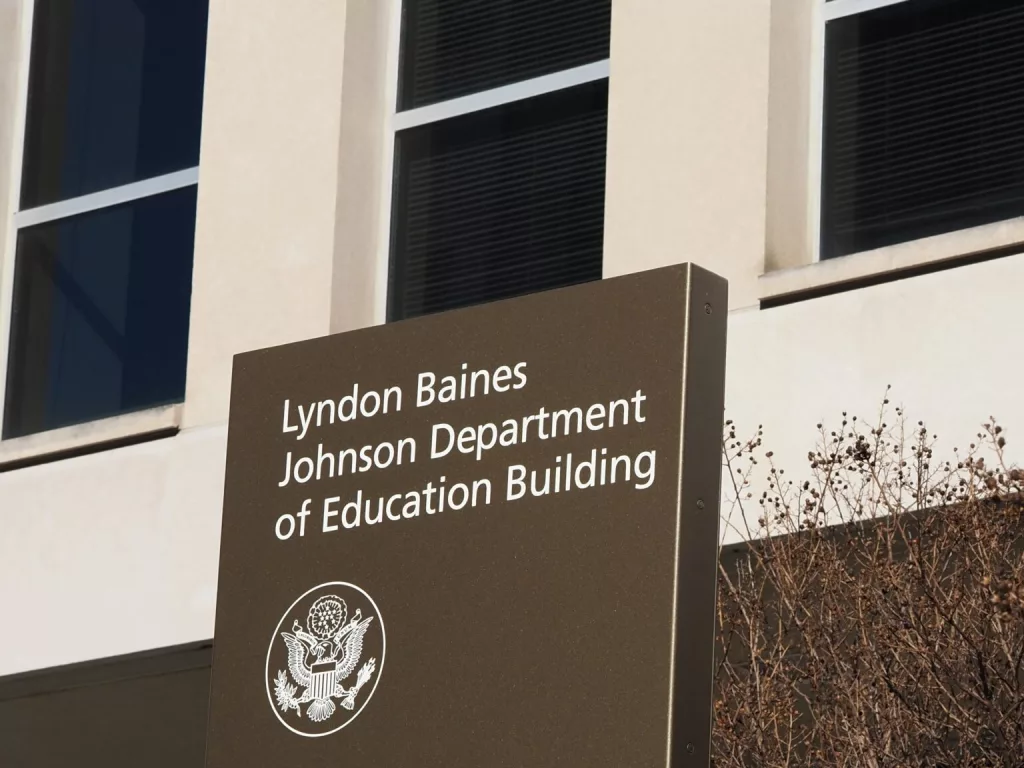 The Lyndon Baines Johnson Department of Education Building in Washington, D.C., pictured on Nov. 25, 2024. (Photo by Shauneen Miranda/States Newsroom)