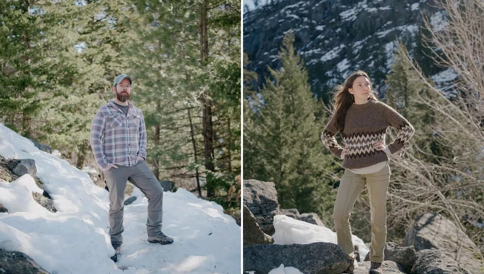 Wilderness ranger Kyle Warden (left) and wilderness ranger and volunteer coordinator Kate White are among the thousands of Forest Service workers laid off on February 14, 2025, as part of the Trump administrationÕs Department of Government Efficiency (DOGE) cuts across the federal government. (Grant Hindsley for Cascade PBS)