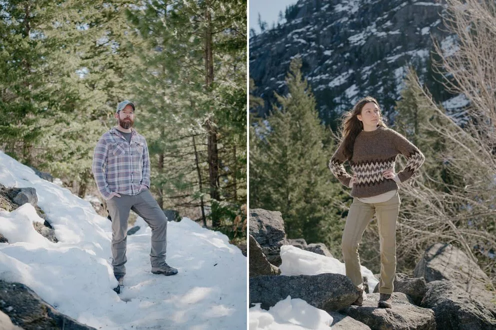 Wilderness ranger Kyle Warden (left) and wilderness ranger and volunteer coordinator Kate White are among the thousands of Forest Service workers laid off on February 14, 2025, as part of the Trump administrationÕs Department of Government Efficiency (DOGE) cuts across the federal government. (Grant Hindsley for Cascade PBS)