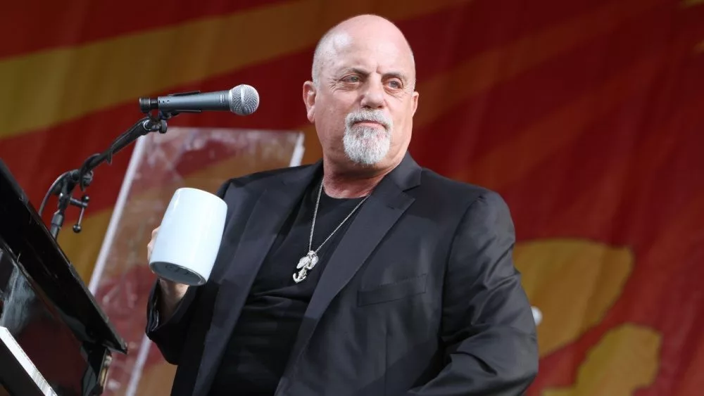 Billy Joel performs on state at the 2013 New Orleans Jazz and Heritage Festival. New Orleans^ Louisiana - April 27^ 2013