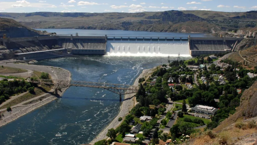 Grand Coulee Dam in Washington is one of dozens of dams in the Columbia River Basin generating hydroelectricity. The river’s upstream flows are controlled in part by the Canadian government, under an agreement that is hitting turbulence under President Donald Trump. (Courtesy of Bureau of Reclamation)