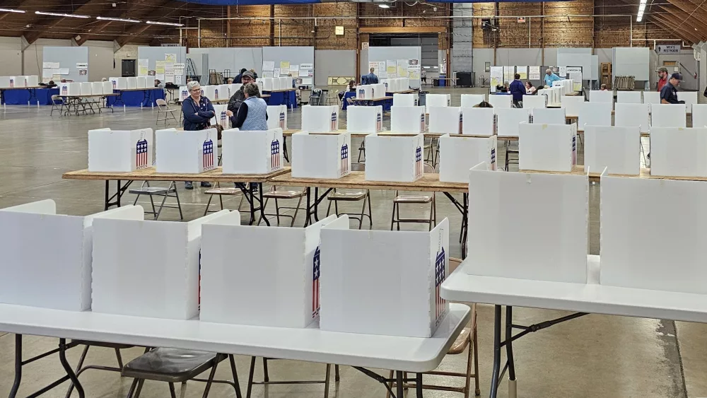 Voting at Nez Perce County Fairgrounds