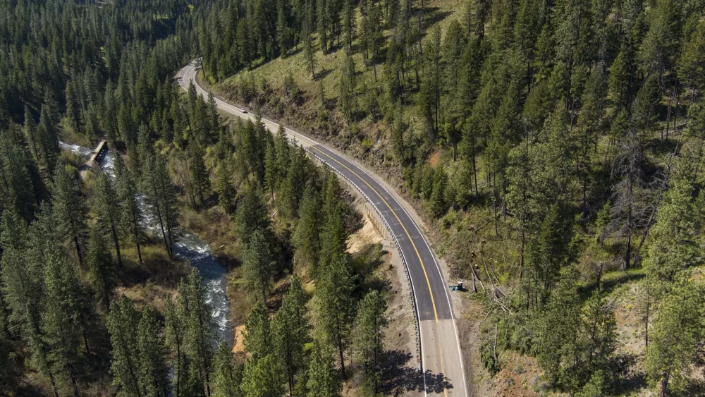slide area at milepost 146.5 on U.S. Highway 95