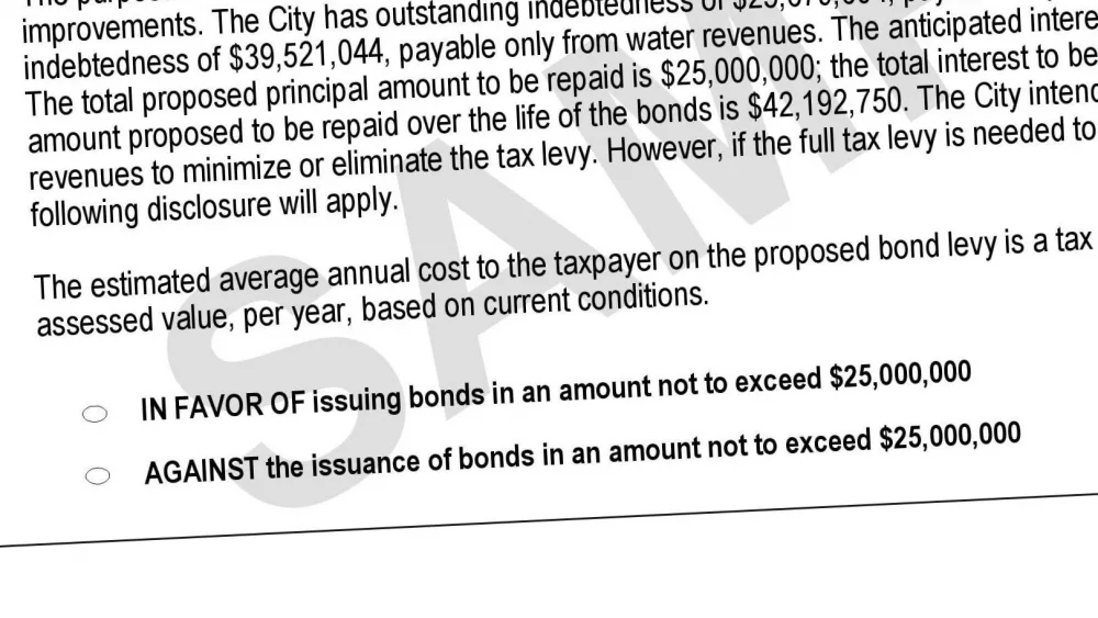 City of Lewiston Bond Ballot
