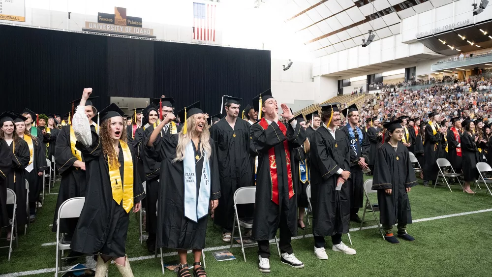 Graduates at the Spring 2023 Commencement Ceremonies in Moscow - University of Idaho Visual Productions