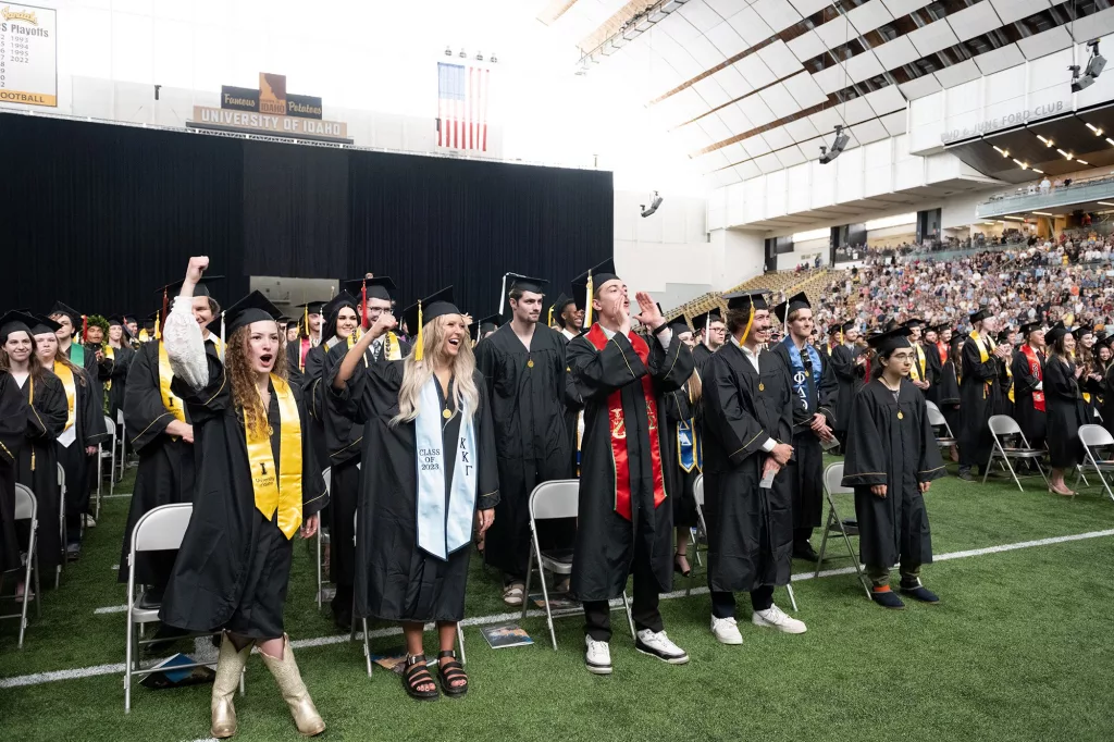 Graduates at the Spring 2023 Commencement Ceremonies in Moscow - University of Idaho Visual Productions