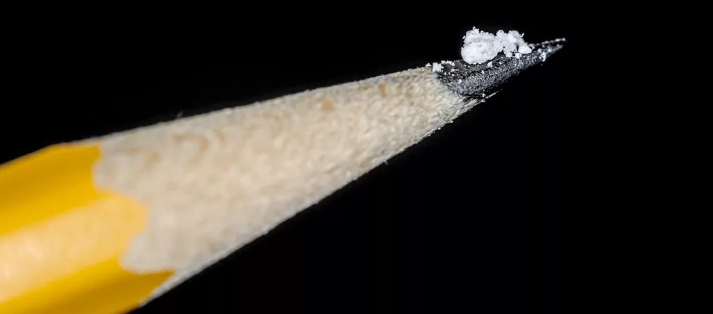 According to the U.S. Drug Enforcement Administration, the 2 mg of fentanyl sitting on the tip of this pencil is enough to kill the average person. U.S. Drug Enforcement Administration