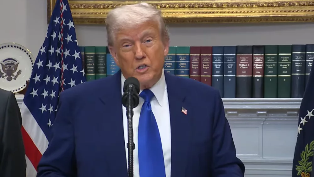 President Donald Trump speaks on Monday, May 12, 2025. Courtesy of the White House