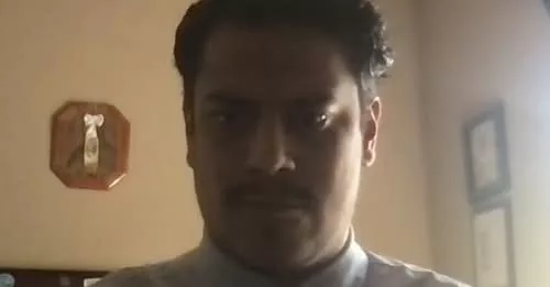 Isaac Andrade Appearing In Court Over Zoom During A Hearing May 9th