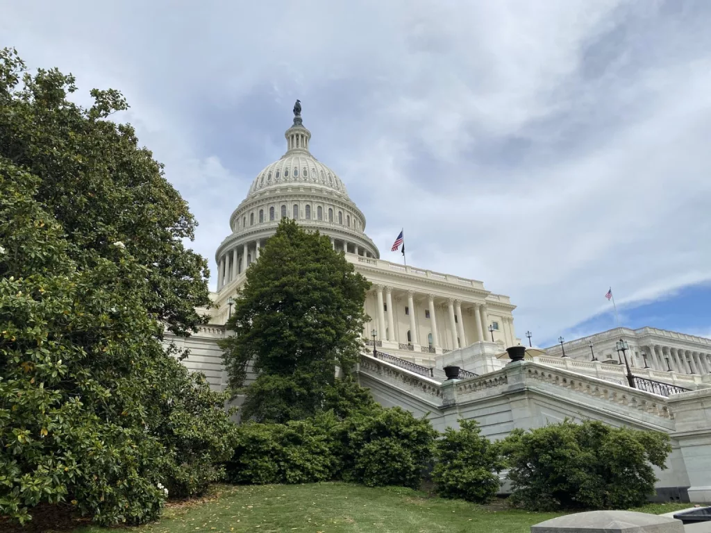 The U.S. Capitol building in Washington, D.C., is pictured on Wednesday, May 7, 2025. (Photo by Jennifer Shutt/States Newsroom)